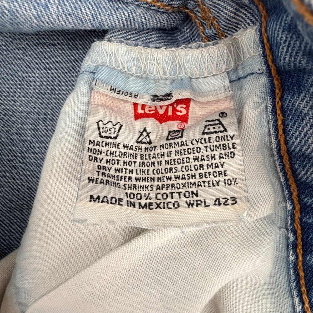 Vintage Levi's 501 XX Jeans 34x32 Button Fly Straight Leg Mens Made in Mexico 99 - Picture 5 of 8